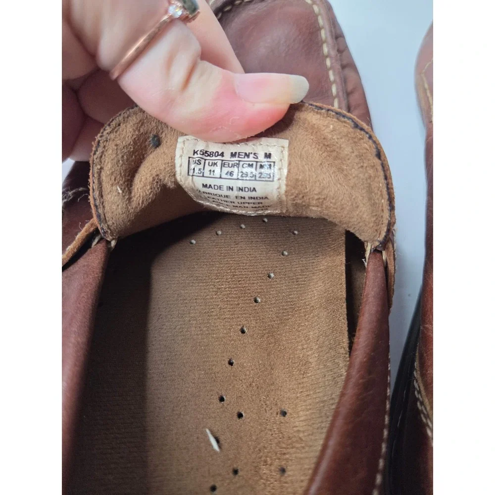 Rockport Men Brown Leather Tassel Loafers Moc Toe Slip On Shoes K55804 Size 11.5